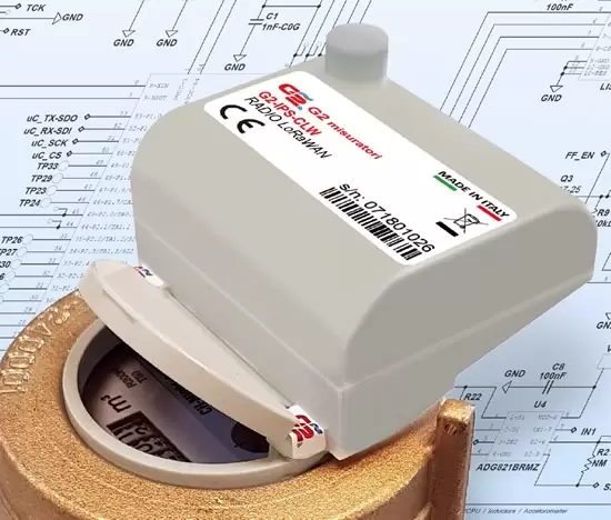 {category_name} Contatori acqua: modulo radio LoRaWAN per rete fissa e LoRa per walk-by / drive-by modello G2-IPS-CLW esecuzione compatta.