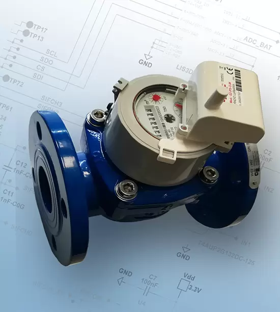 Smart meter model WEF-R-CLW with LoraWAN protocol for fixed network and LoRa for walk-by/drive and model WEF-R-CWMB freq.868 Mhz with W-Mbus protocol for Walk-by / Drive-by.