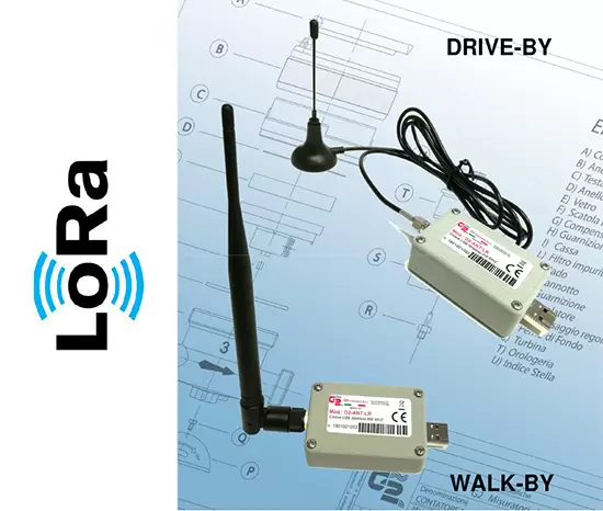 Remote reading system for water meters with walk-by/drive-by with LoRa network.