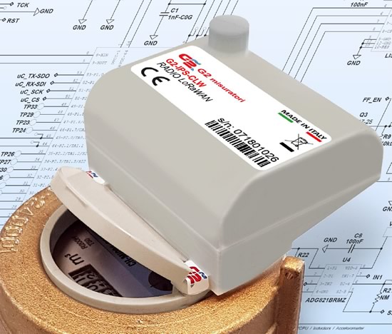 {category_name} Modulo radio LoRaWAN per rete fissa e LoRa per walk-by / drive-by modello G2-IPS-CLW esecuzione compatta.